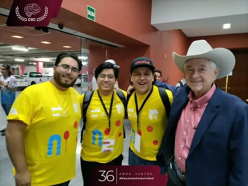 Team photo at a programming event