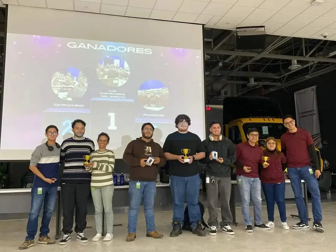 Contest winners on stage