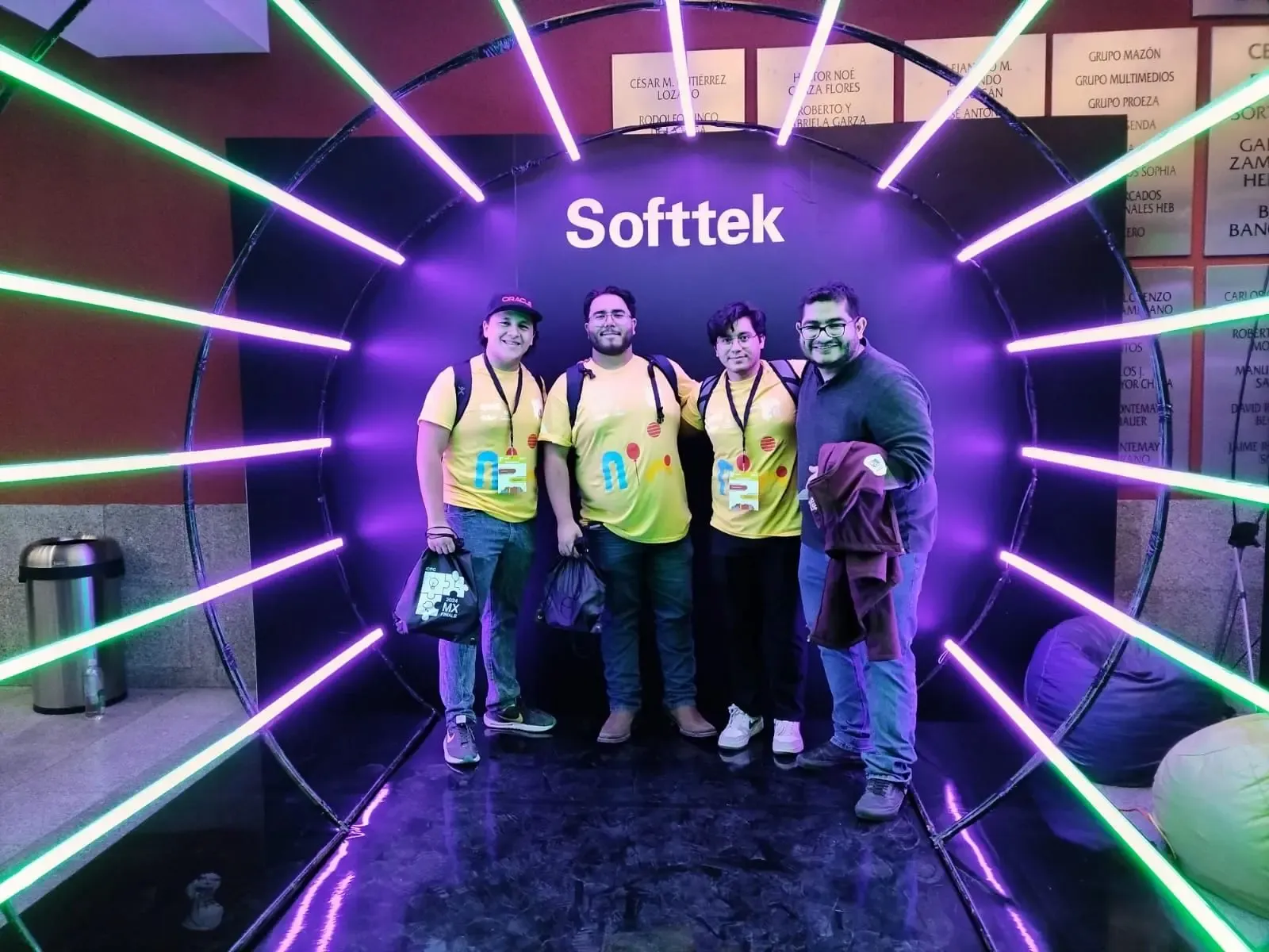 Group photo at a Softtek event